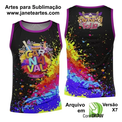 Arte Camisa Bloco Abadá Sublimação Carnaval 2024 - Modelo 142
