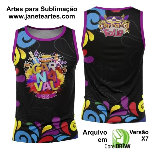 Arte Camisa Bloco Abadá Sublimação Carnaval 2024 - Modelo 21