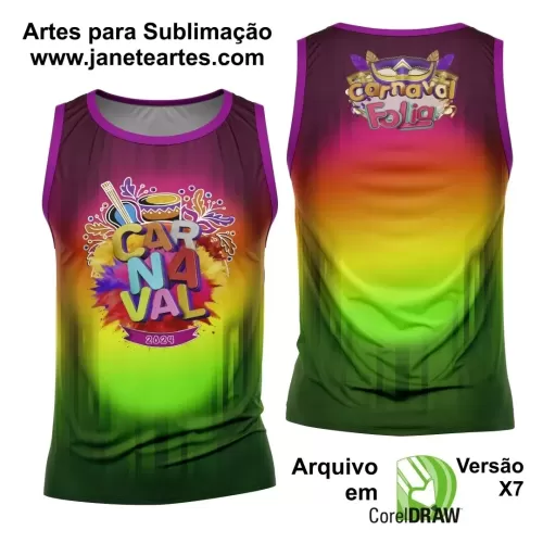 Arte Camisa Bloco Abadá Sublimação Carnaval 2024 - Modelo 27
