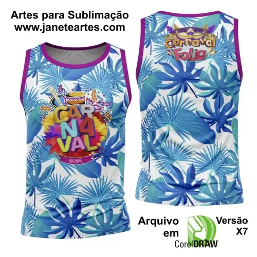 Arte Camisa Bloco Abadá Sublimação Carnaval 2024 - Modelo 35