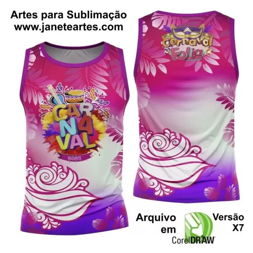 Arte Camisa Bloco Abadá Sublimação Carnaval 2024 - Modelo 38