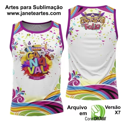 Arte Camisa Bloco Abadá Sublimação Carnaval 2024 - Modelo 40