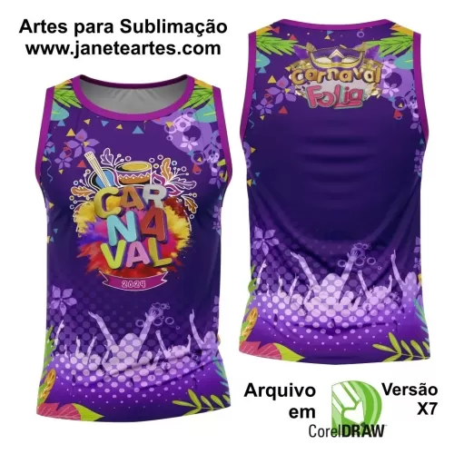 Arte Camisa Bloco Abadá Sublimação Carnaval 2024 - Modelo 47
