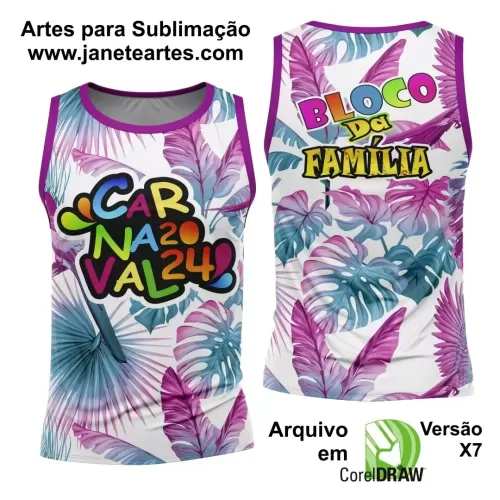 Arte Camisa Bloco Abadá Sublimação Carnaval 2024 - Modelo 57