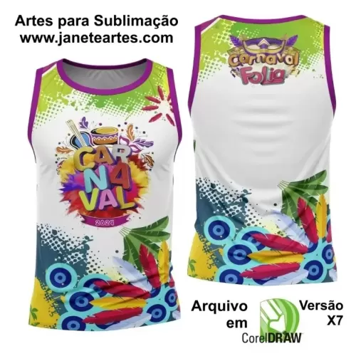 Arte Camisa Bloco Abadá Sublimação Carnaval 2024 - Modelo 74