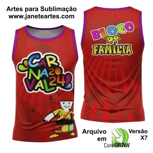 Arte Camisa Bloco Abadá Sublimação Carnaval 2024 - Modelo 76