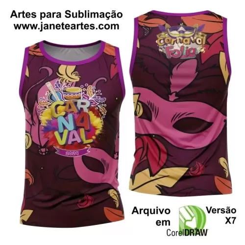Arte Camisa Bloco Abadá Sublimação Carnaval 2024 - Modelo 82