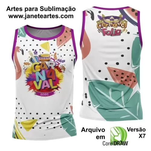 Arte Camisa Bloco Abadá Sublimação Carnaval 2024 - Modelo 85