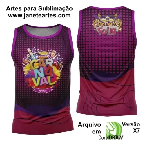 Arte Camisa Bloco Abadá Sublimação Carnaval 2024 - Modelo 91