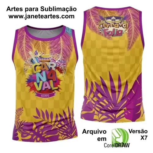 Arte Camisa Bloco Abadá Sublimação Carnaval 2024 - Modelo 98