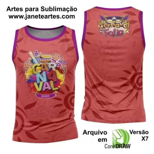 Arte Camisa Bloco Abadá Sublimação Carnaval 2024 - Modelo 99