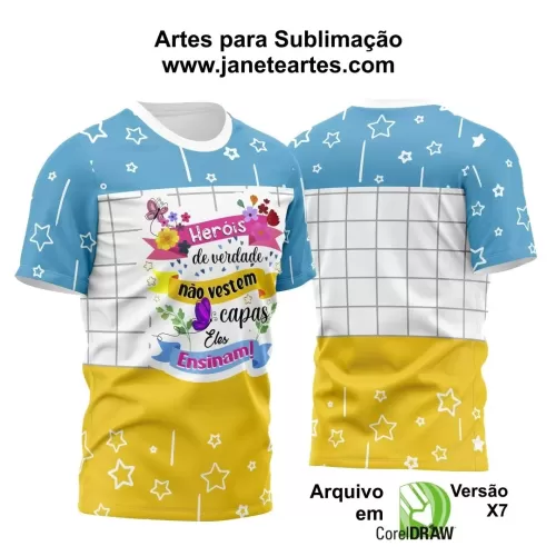 Arte Camisa Professora - Professor - Vetor Digital Corel