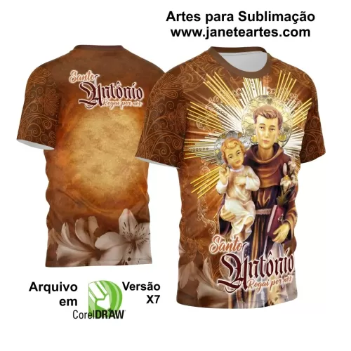 Arte Camisa Vetor Religião 2024 - Santo Antônio