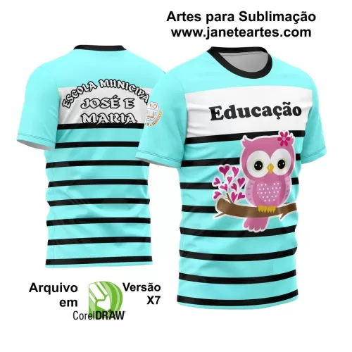 Arte Digital Camisa Professora  2024 Corujinha