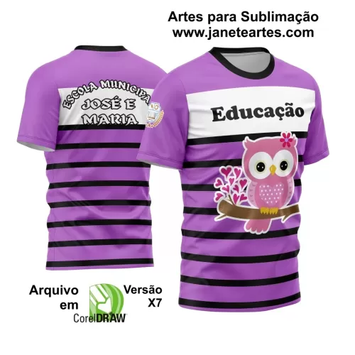 Arte Digital Camisa Professora  2024 Corujinha