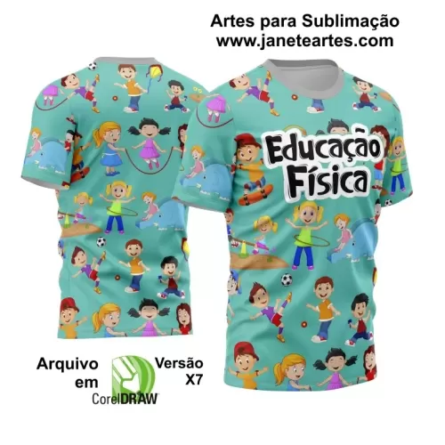 Arte Estampa Moderna para Camisas de Professoras - Coleção 2024 - Modelo 11