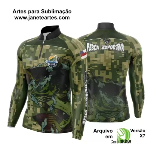 Arte Vetor Camisa Pesca Esportiva 