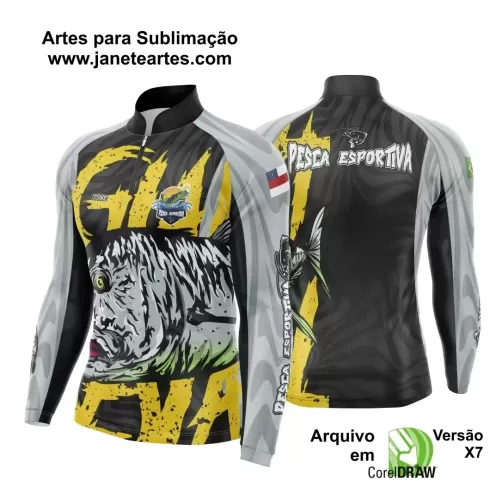 Arte Vetor Camisa Pesca Esportiva 