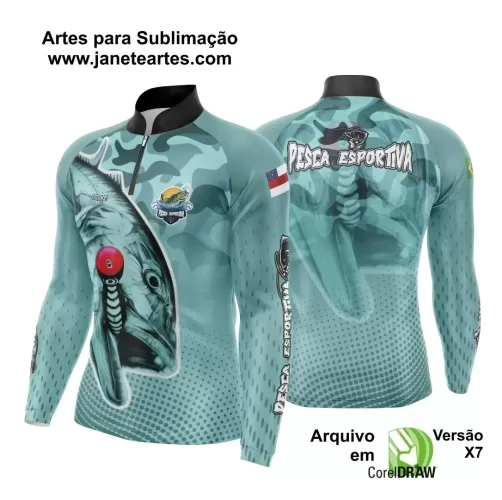 Arte Vetor Camisa Pesca Esportiva 