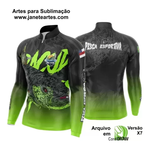 Arte Vetor Camisa Pesca Esportiva