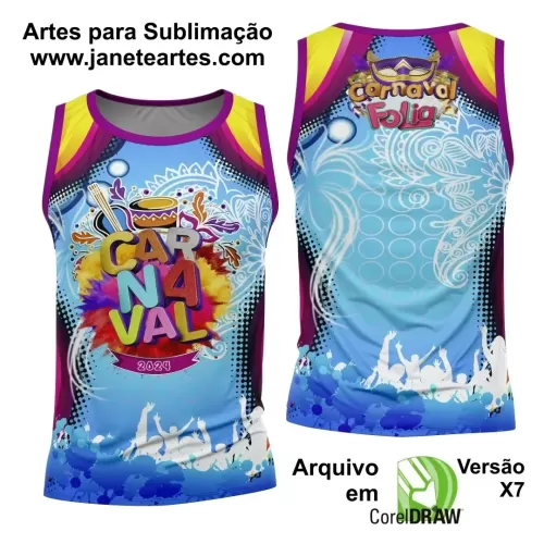 Arte Vetor Camisa Abadá - Carnaval para Sublimação 2024 - Modelo 01