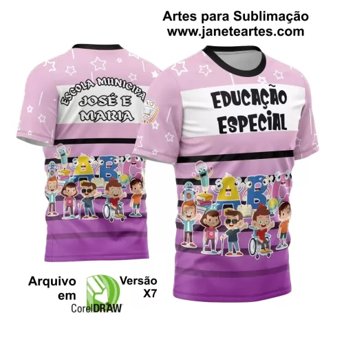 Arte Vetor Camisa Educação Especial