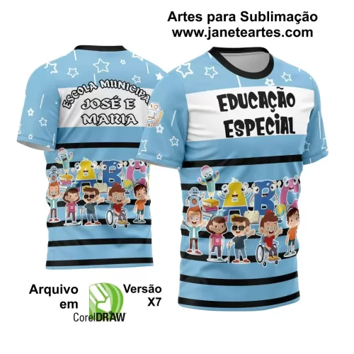 Arte Vetor Camisa Educação Especial