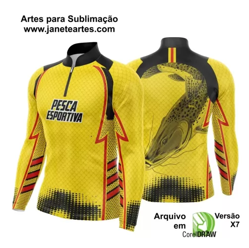 Arte Vetor Camisa Pesca Esportiva