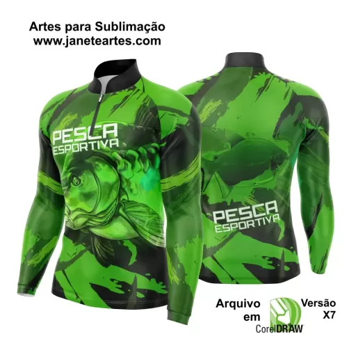 Arte Vetor Camisa Pesca Esportiva