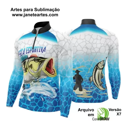 Arte Vetor Camisa Pesca Esportiva