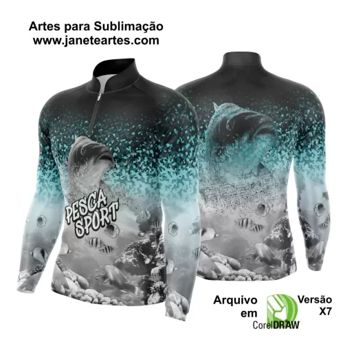 Arte Vetor Camisa Pesca Esportiva