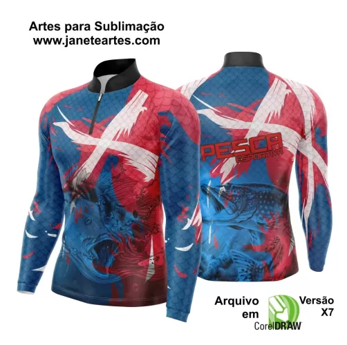 Arte Vetor Camisa Pesca Esportiva