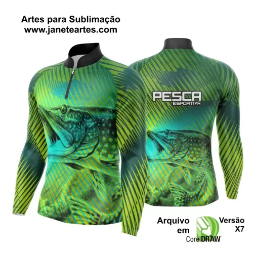 Arte Vetor Camisa Pesca Esportiva