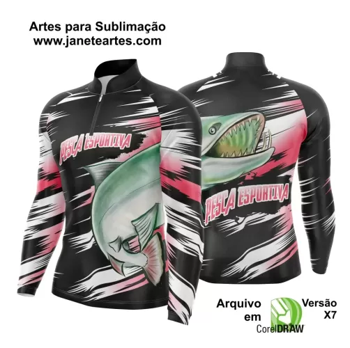 Arte Vetor Camisa Pesca Esportiva