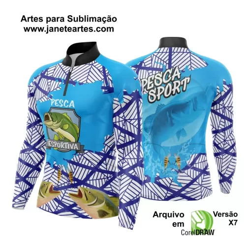 Arte Vetor Camisa Pesca Esportiva