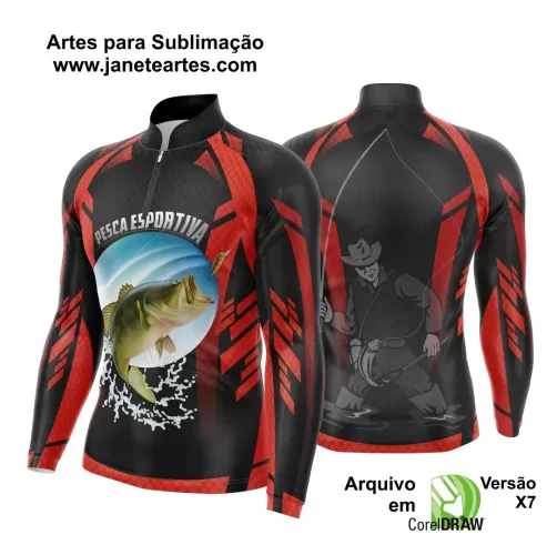 Arte Vetor  Camisa Pesca Esportiva