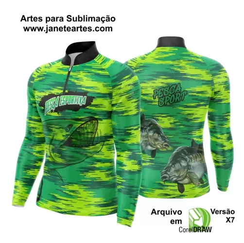 Arte Vetor Camisa Pesca Esportiva