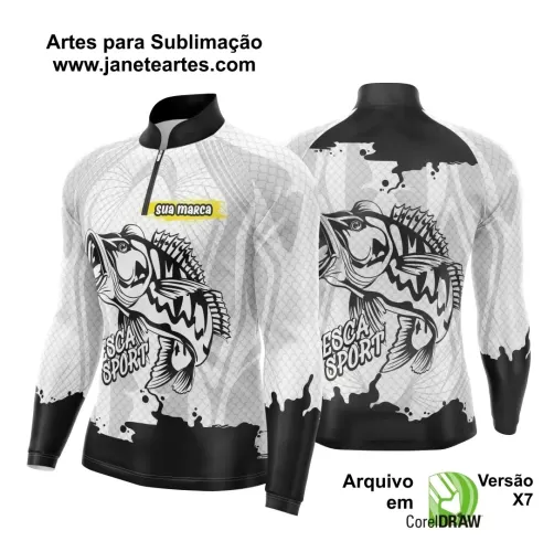 Arte Vetor Camisa Pesca Esportiva