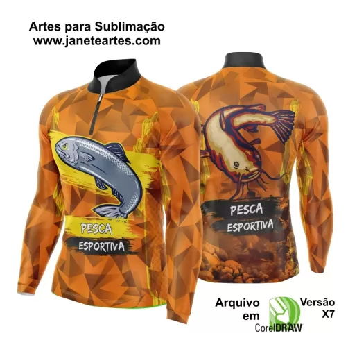 Arte Vetor Camisa Pesca Esportiva