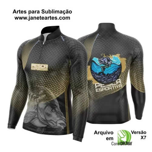 Arte Vetor Camisa Pesca Esportiva