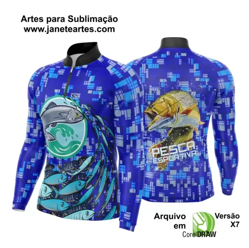 Arte Vetor Camisa Pesca Esportiva