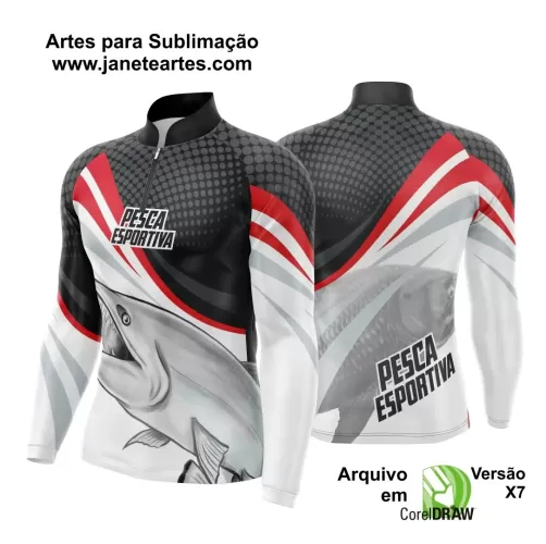 Arte Vetor Camisa Pesca Esportiva