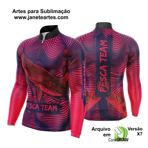 Arte Vetor Camisa Pesca Esportiva