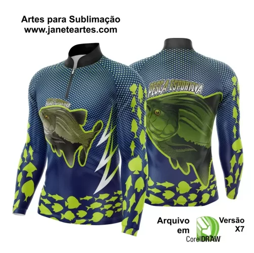 Arte Vetor Camisa Pesca Esportiva