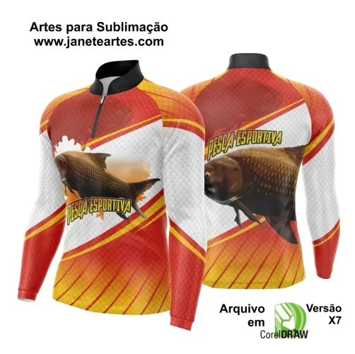 Arte Vetor Camisa Pesca Esportiva