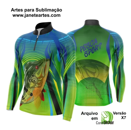 Arte Vetor Camisa Pesca Esportiva