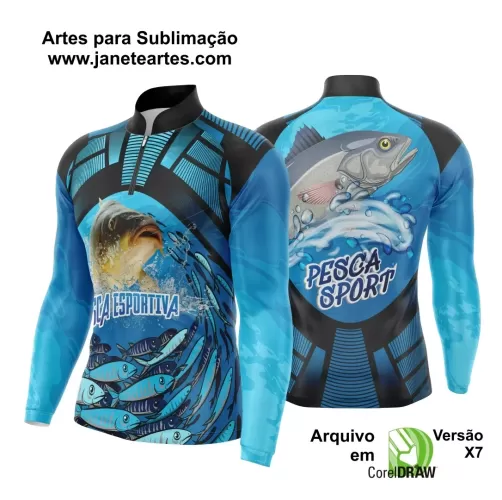 Arte Vetor Camisa Pesca Esportiva