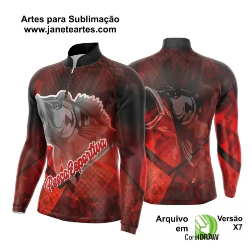 Arte Vetor Camisa Pesca Esportiva