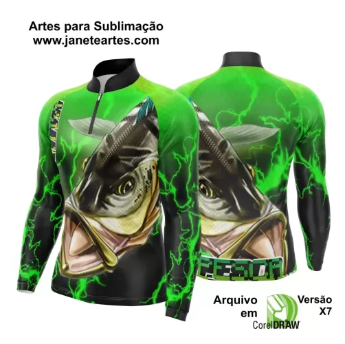 Arte Vetor Camisa Pesca Esportiva