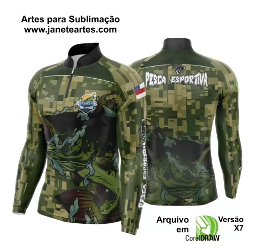 Arte Vetor Camisa Pesca Esportiva